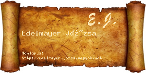 Edelmayer Józsa névjegykártya